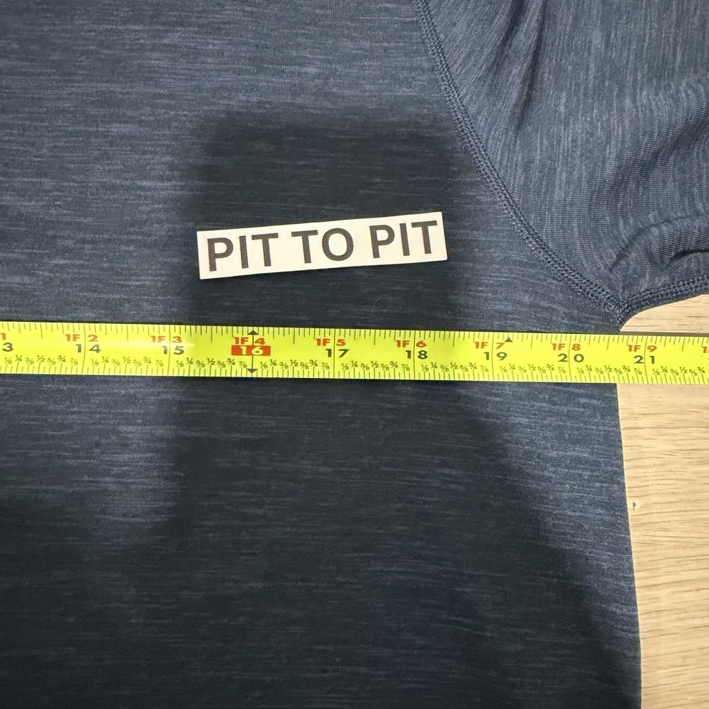 Lululemon Size Large Mens Metal Vent Tech Performance Polo Shirt in Navy Blue - Picture 6 of 7